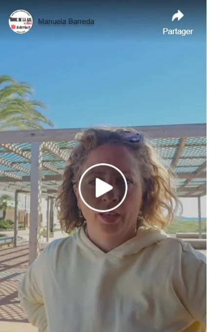 Vídeo en Facebook de Manuela Barreda, comentario de la noticia de El Periódic sobre Torre de la Sal